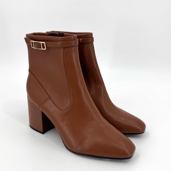 Franco Sarto Brown Women's Tribute Heeled Ankle Boots Size 11 - Picture 1 of 10